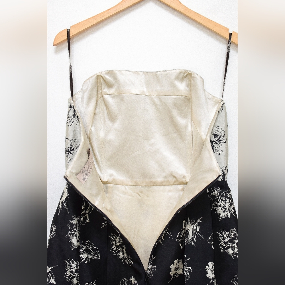 Lela Rose Black and White Strapless Dress - Picture 10 of 14
